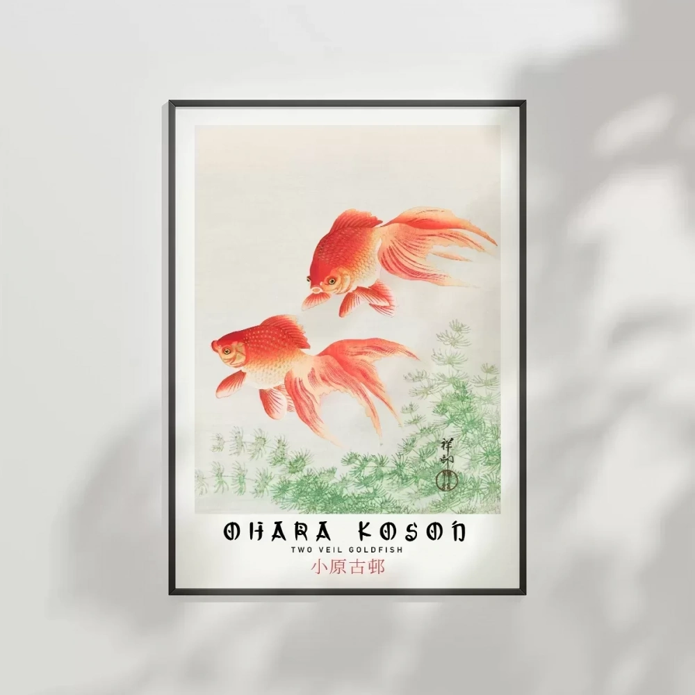 Ohara Koson İki Japon Balığı Poster