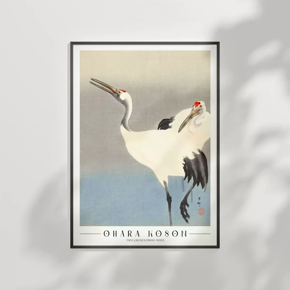Ohara Koson İki Turna Poster