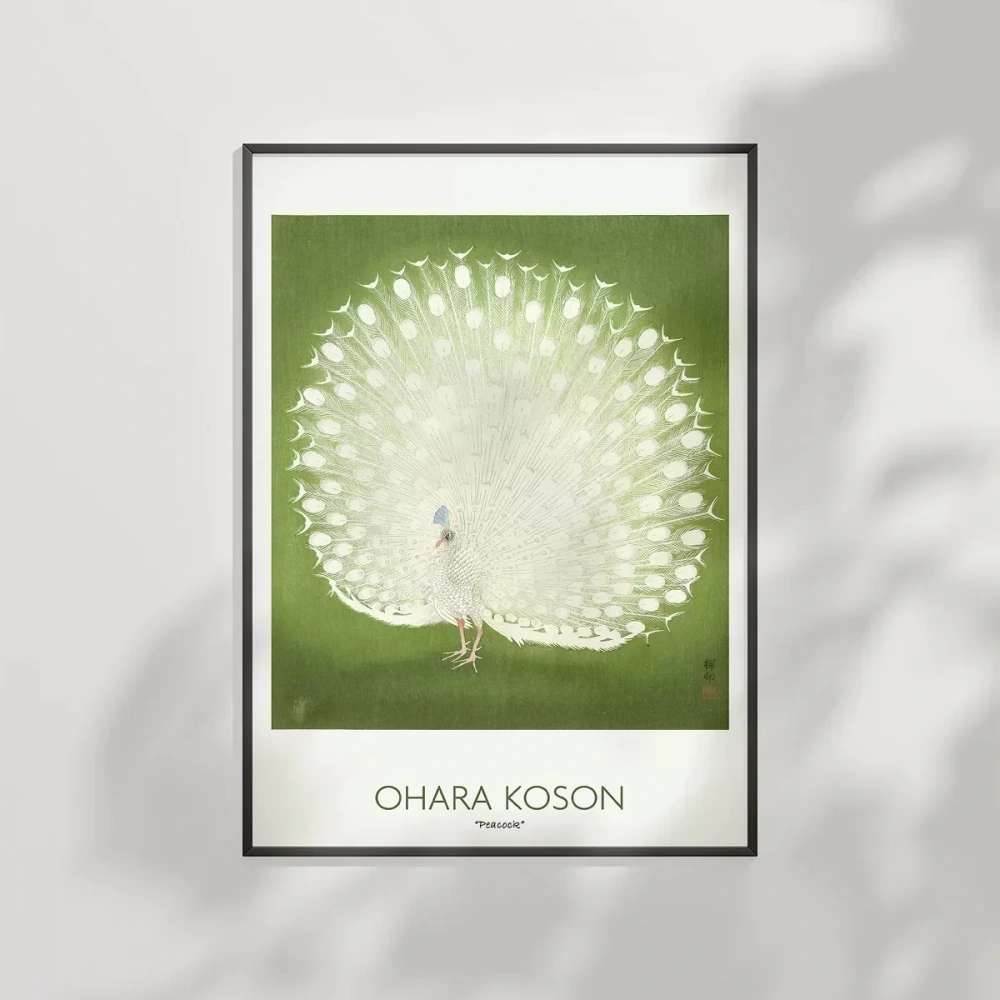 Ohara Koson Peacock Poster