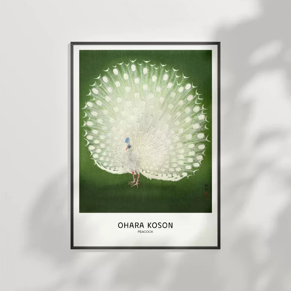 Ohara Koson Tavuskuşu Poster