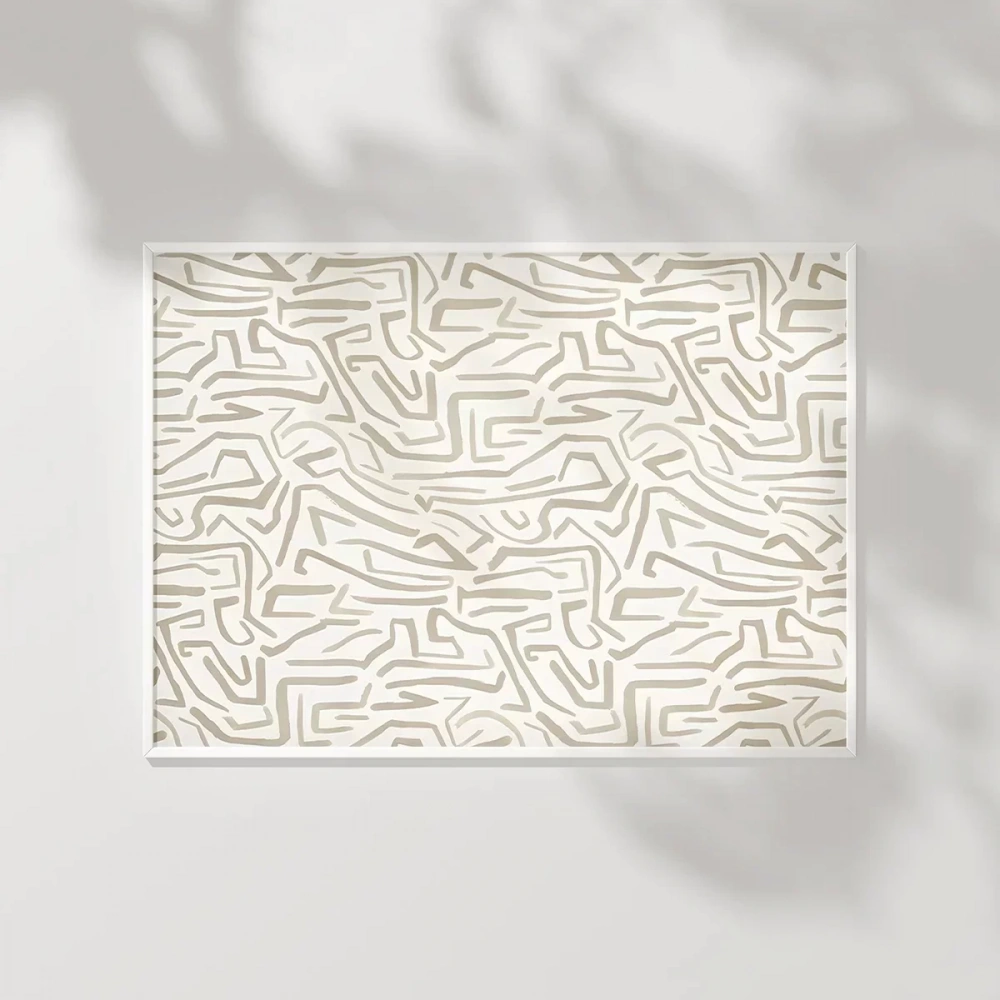 Organik Çizgiler Duvar Poster