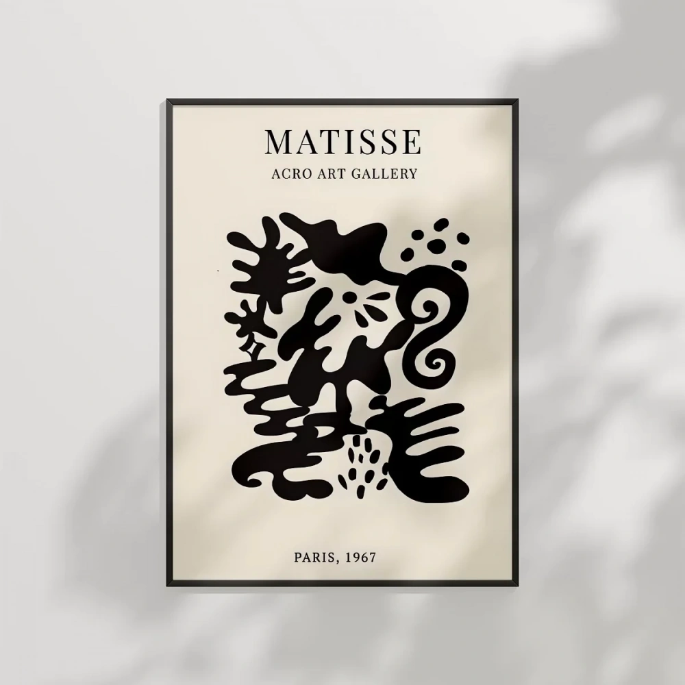 Organik Siyah Kompozisyon Poster