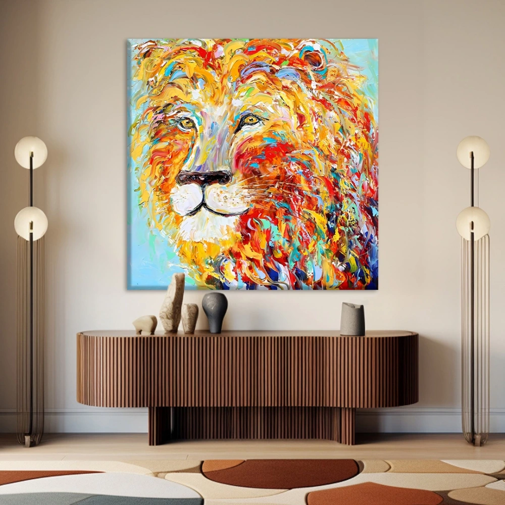 Ormanlar Kralı Aslan Kanvas Tablo