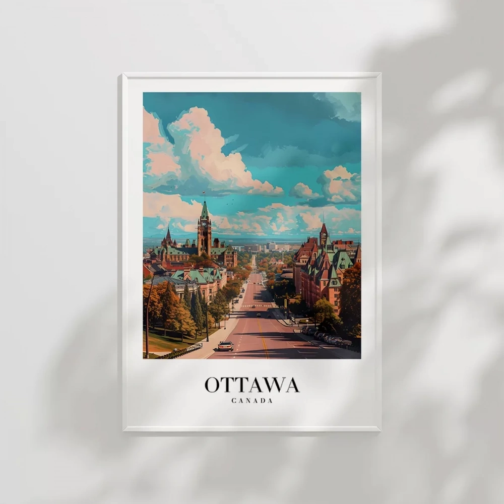 Ottawanın Tarihi Dokusu Poster