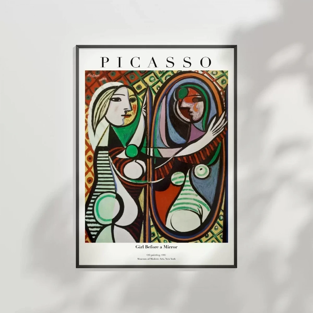 Pablo Picasso Ayna Karşısındaki Kız Poster