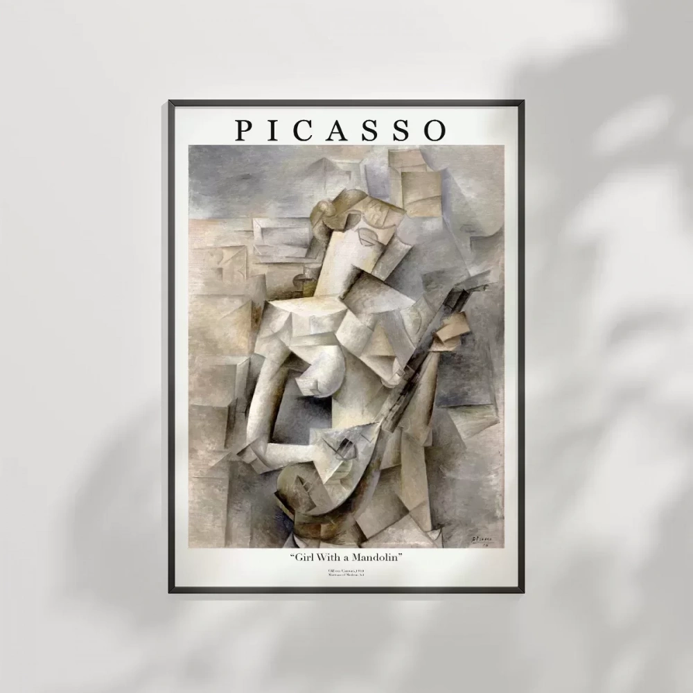 Pablo Picasso Mandolinli Kız Poster