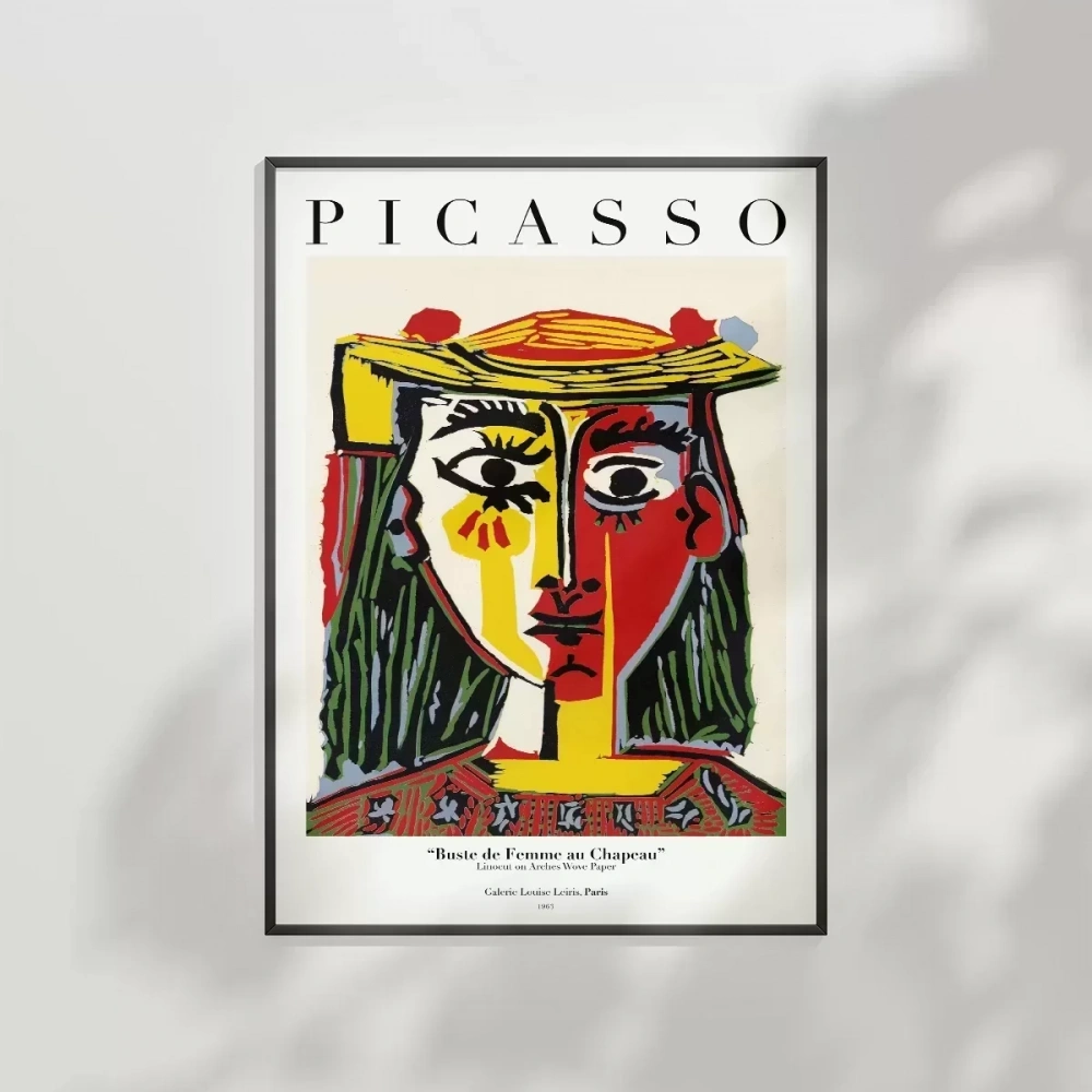Pablo Picasso Şapkalı Kadın Büstü Poster