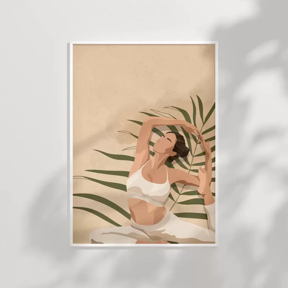 Palmelerin Arasında Yoga Poster