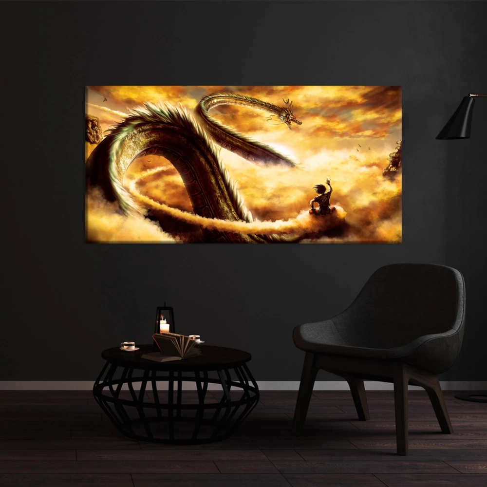 Anime Ejderha Kanvas Tablo