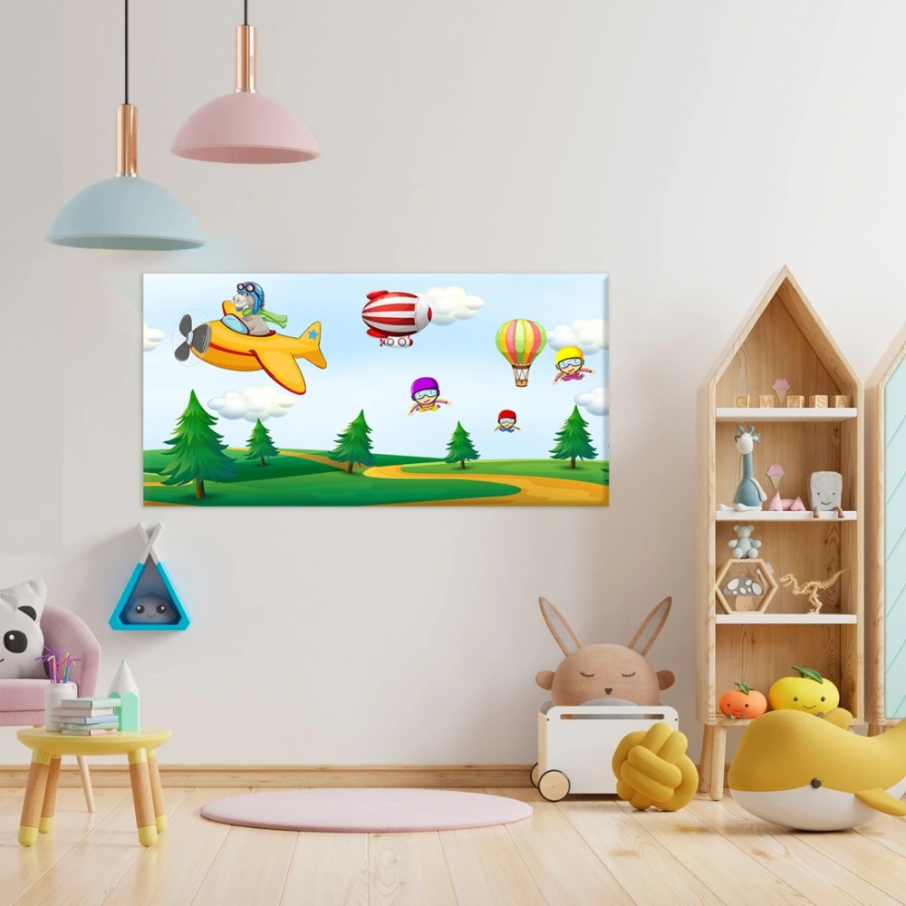 Uçan Kahraman Kanvas Tablo