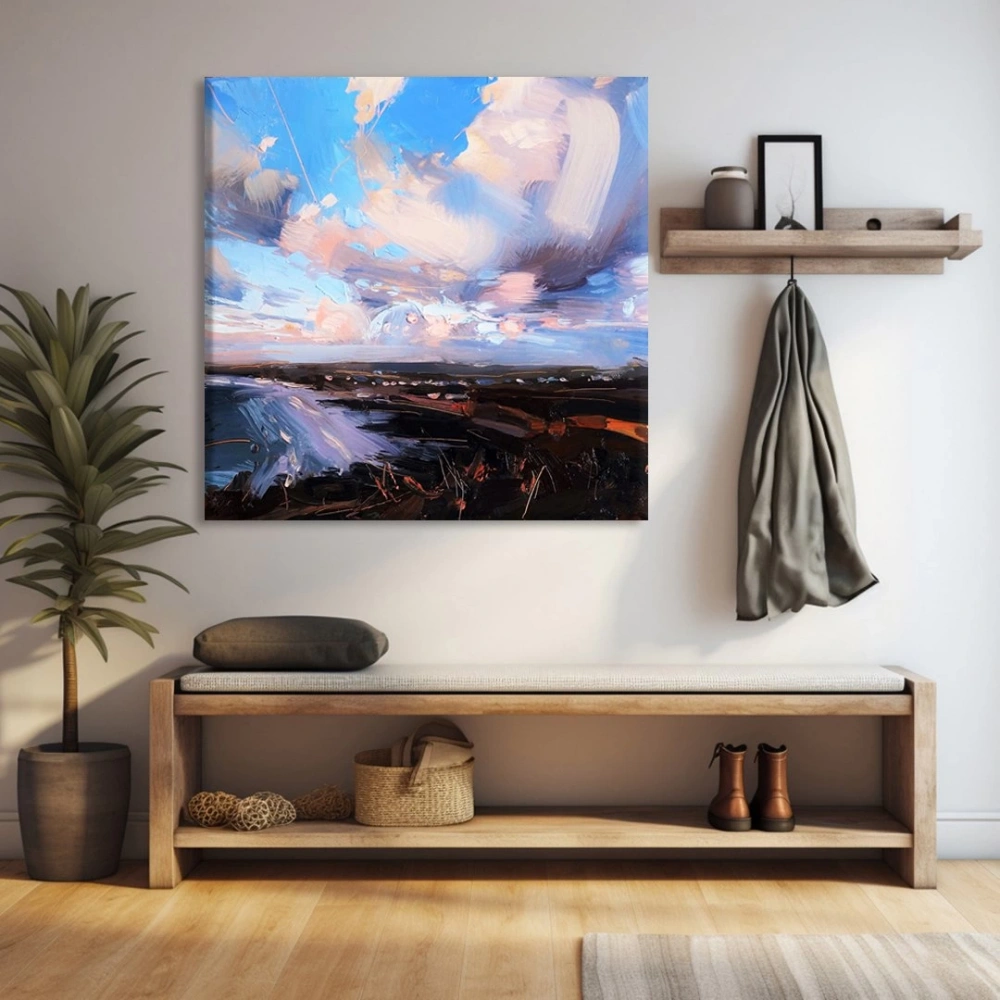 Pastel Gökyüzü Kanvas Tablo