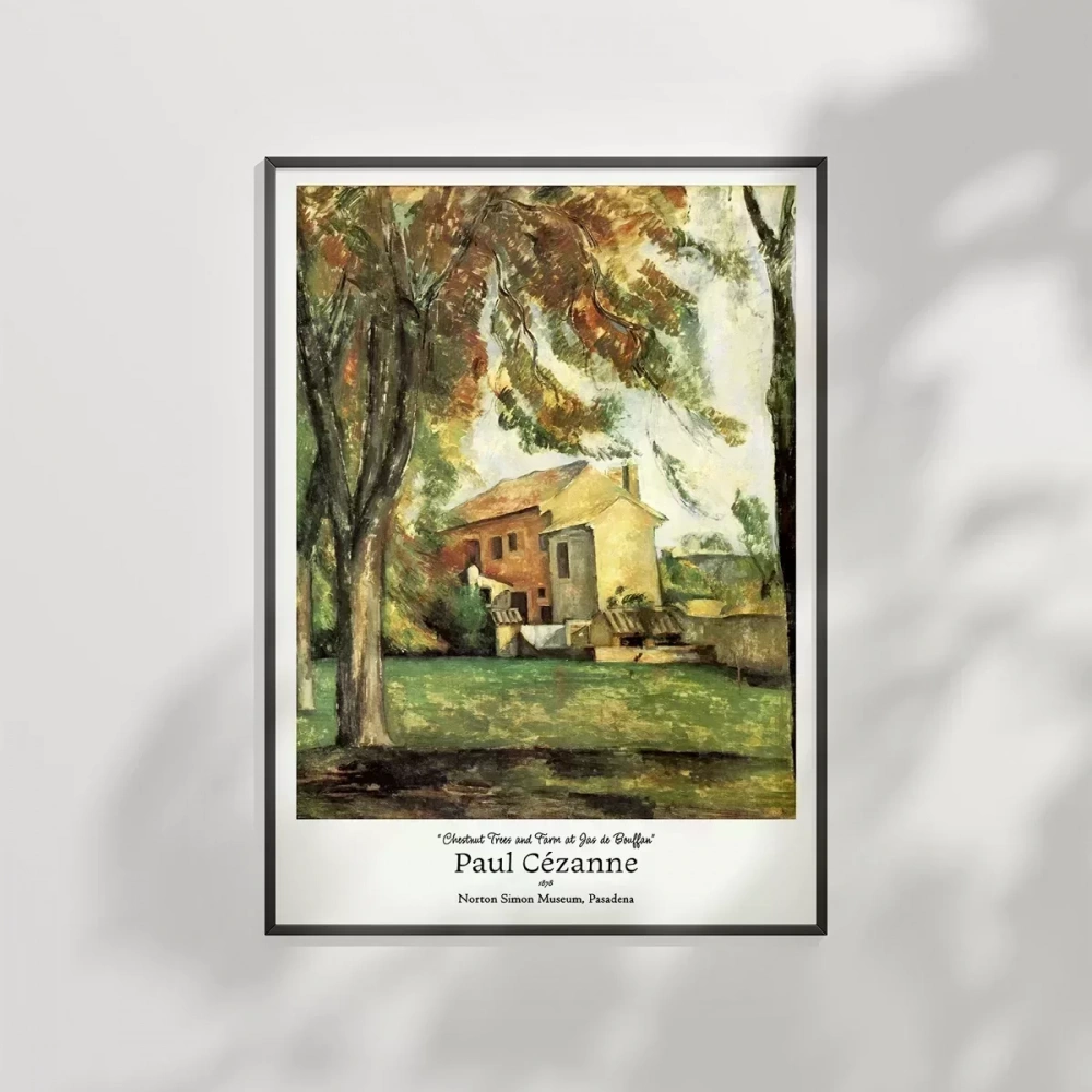 Paul Cézanne Jas de Bouffanda Kestane Ağaçları ve Çiftlik 2 Poster