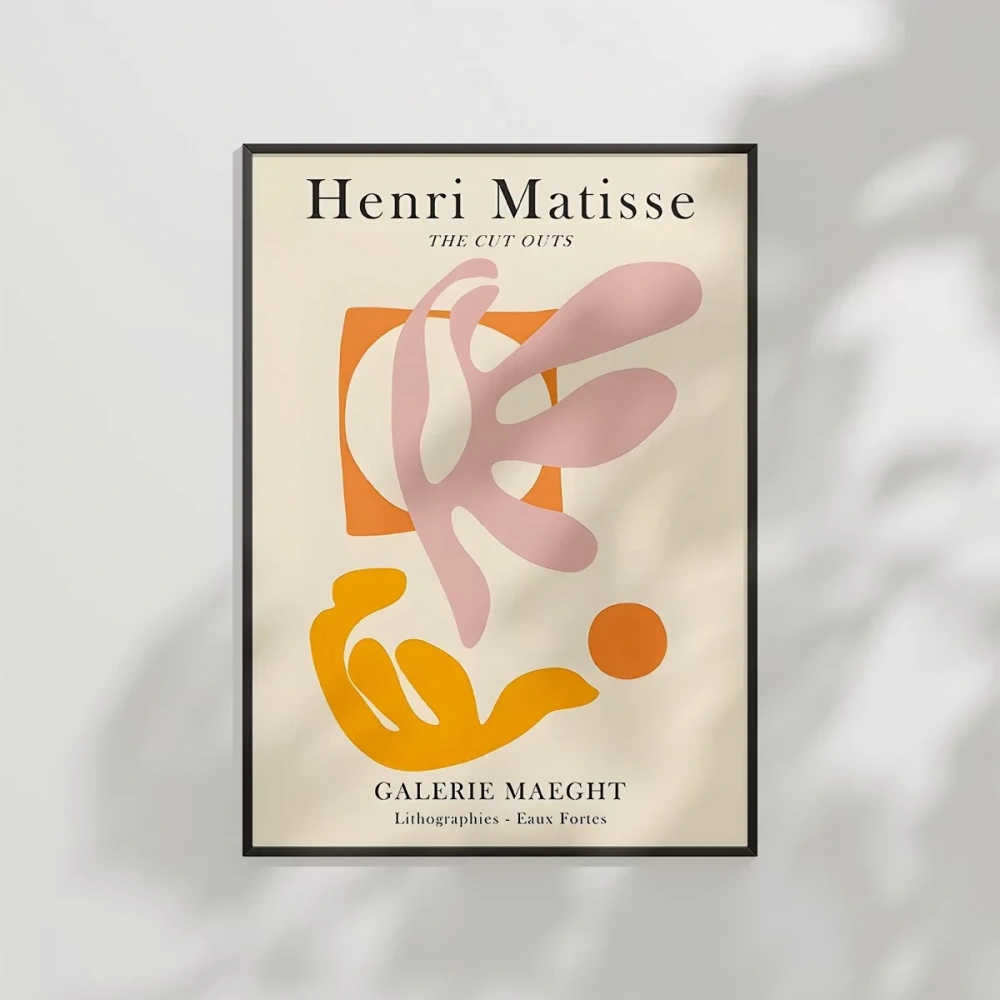 Pembe ve Turuncu Sanat Poster