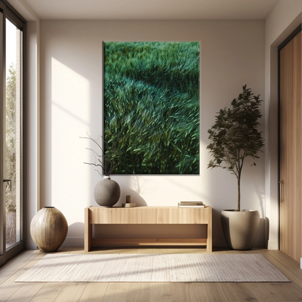 Yeşil Yapraklar Kanvas Tablo