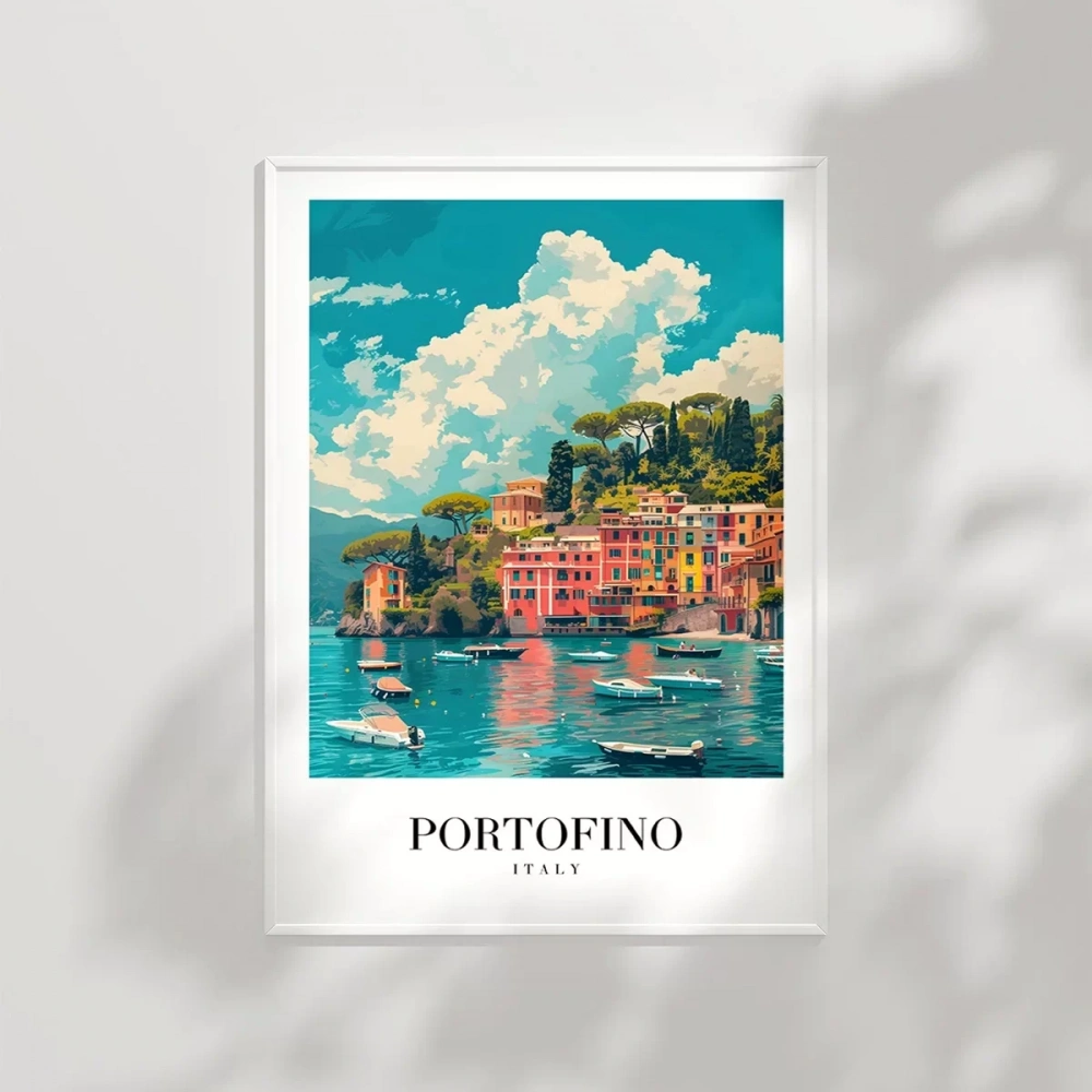 Portofinonun Renkli Kıyıları Poster