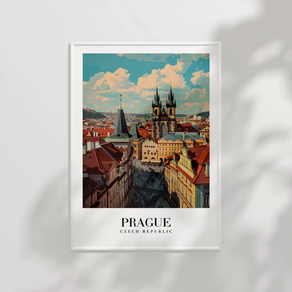 Prag Eski Şehir Manzarası Poster