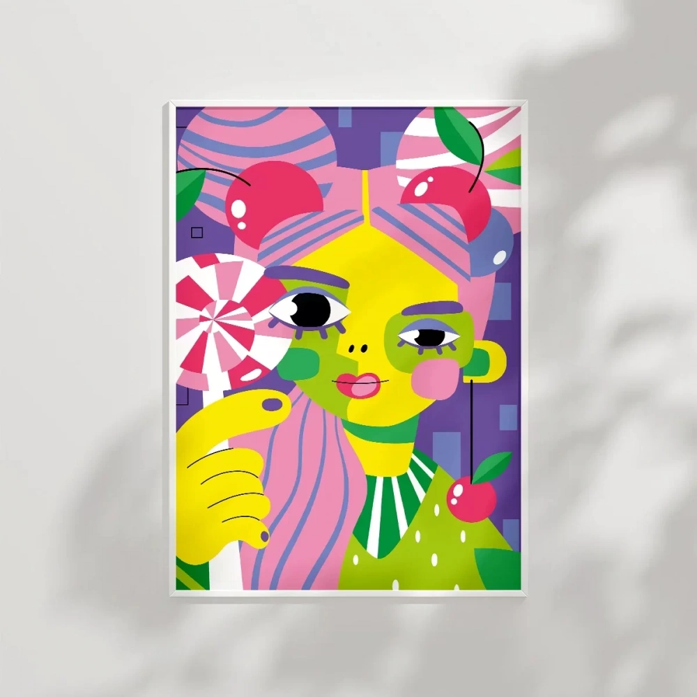 Renklerin Tatlı Bahçesi Poster