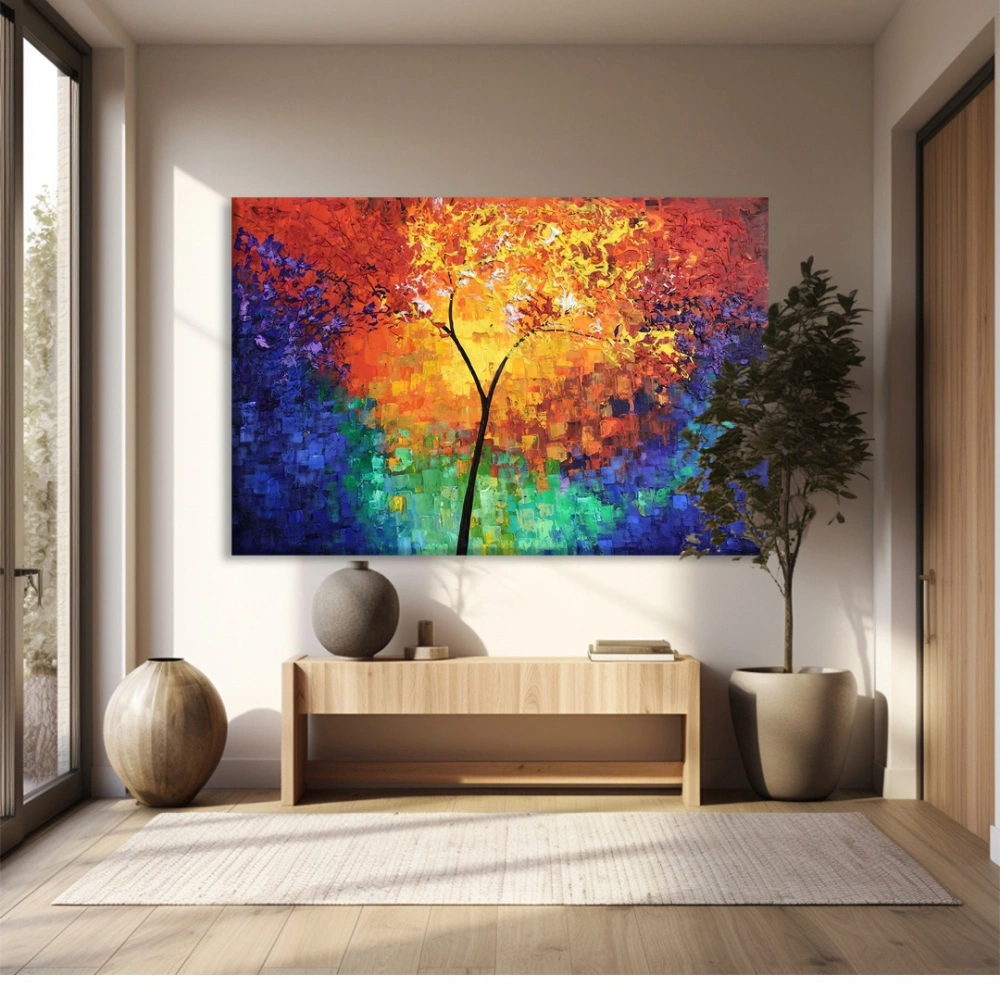 Renkli Doku Sinfonisi Kanvas Tablo 120x80 cm