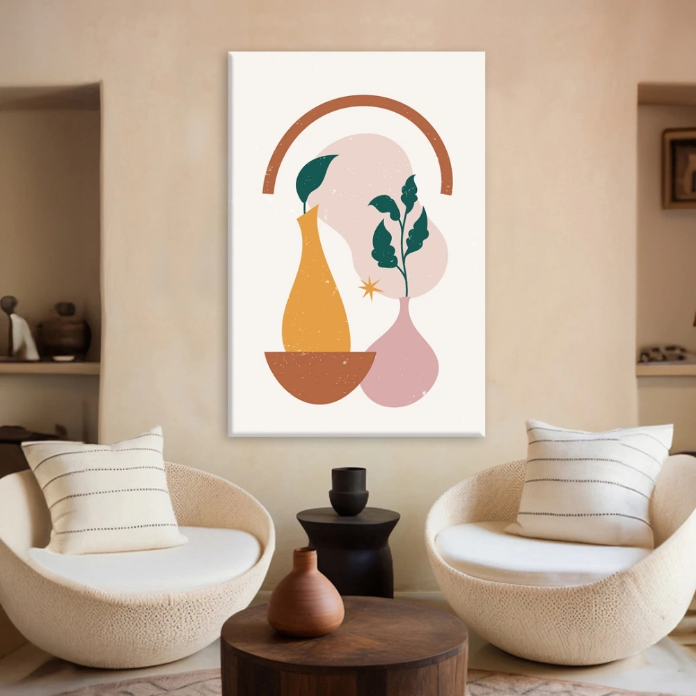 Botanik Simgeler Kanvas Tablo