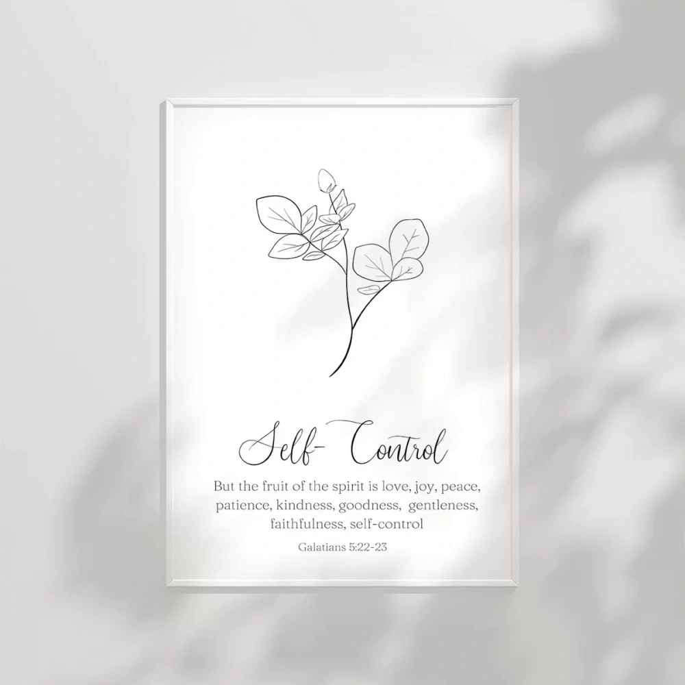 Self-ControlTemalı Minimalist Poster