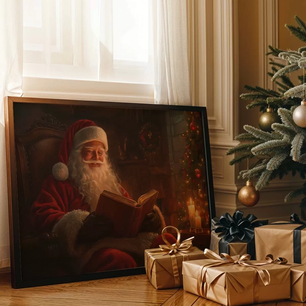 Şömine ve Noel Baba Poster