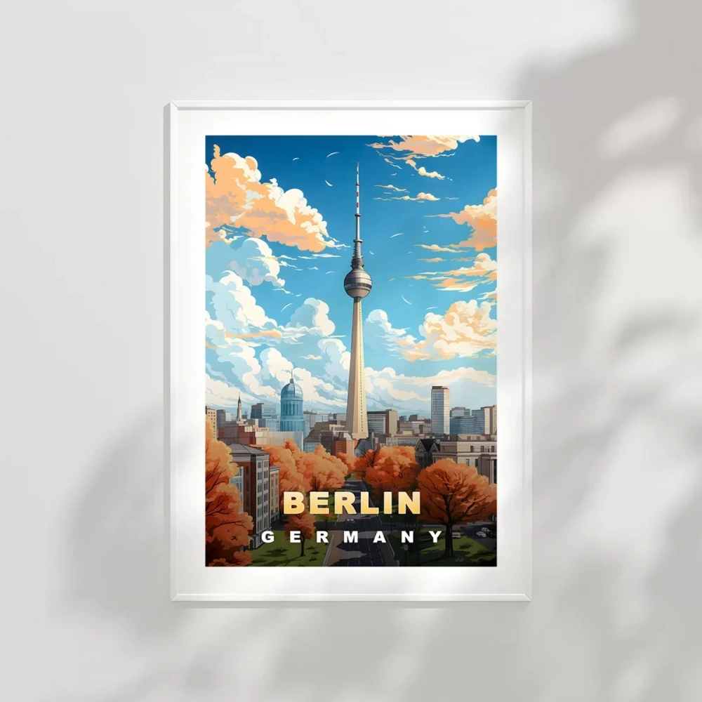 Sonbaharda Berlin Gökyüzü Poster