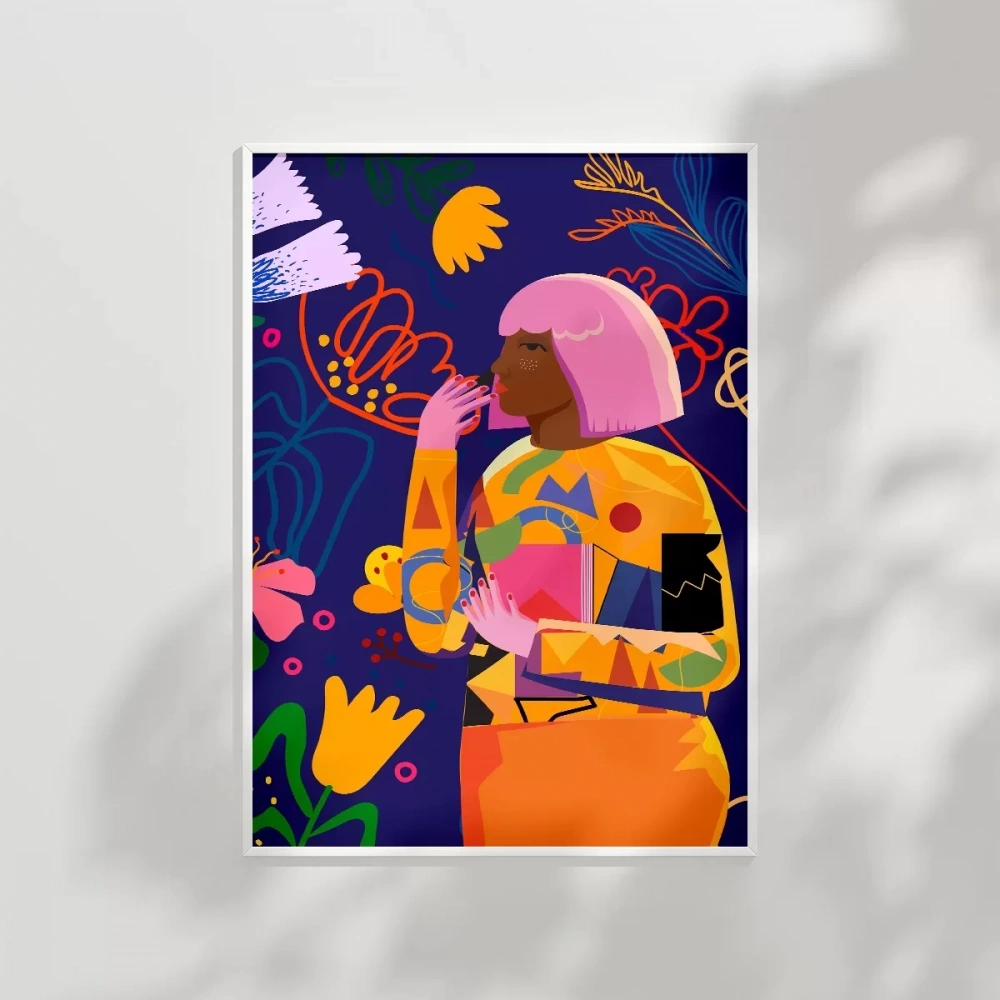 Soyut Çiçek Baharı Poster