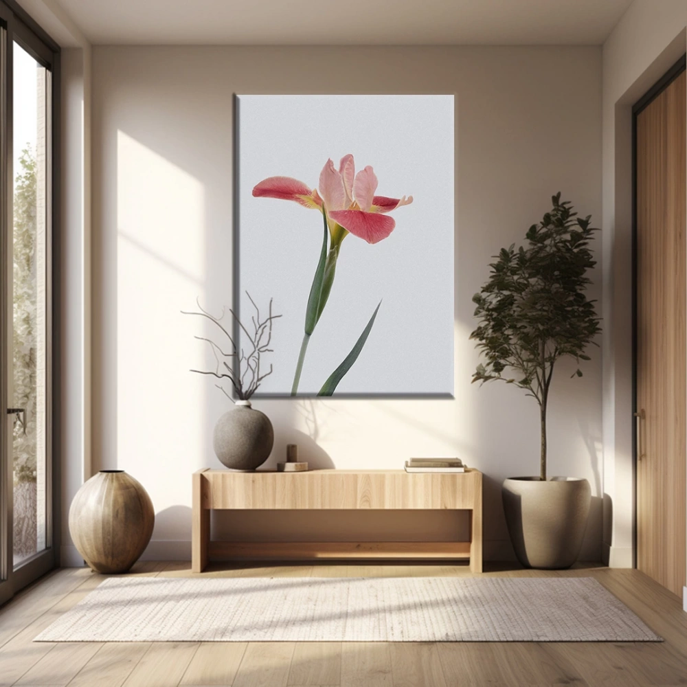 Pembe Lale Buketi Kanvas Tablo