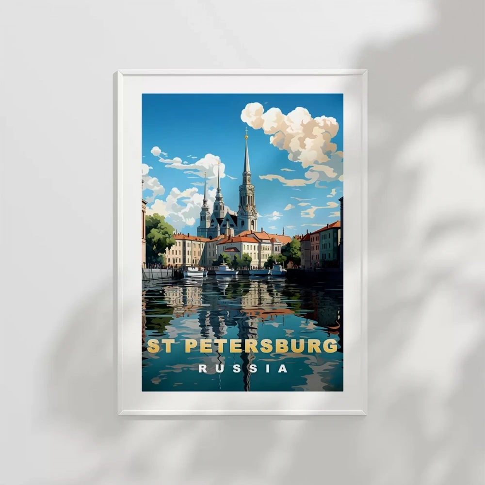 St. Petersburg Kanal Manzarası Poster