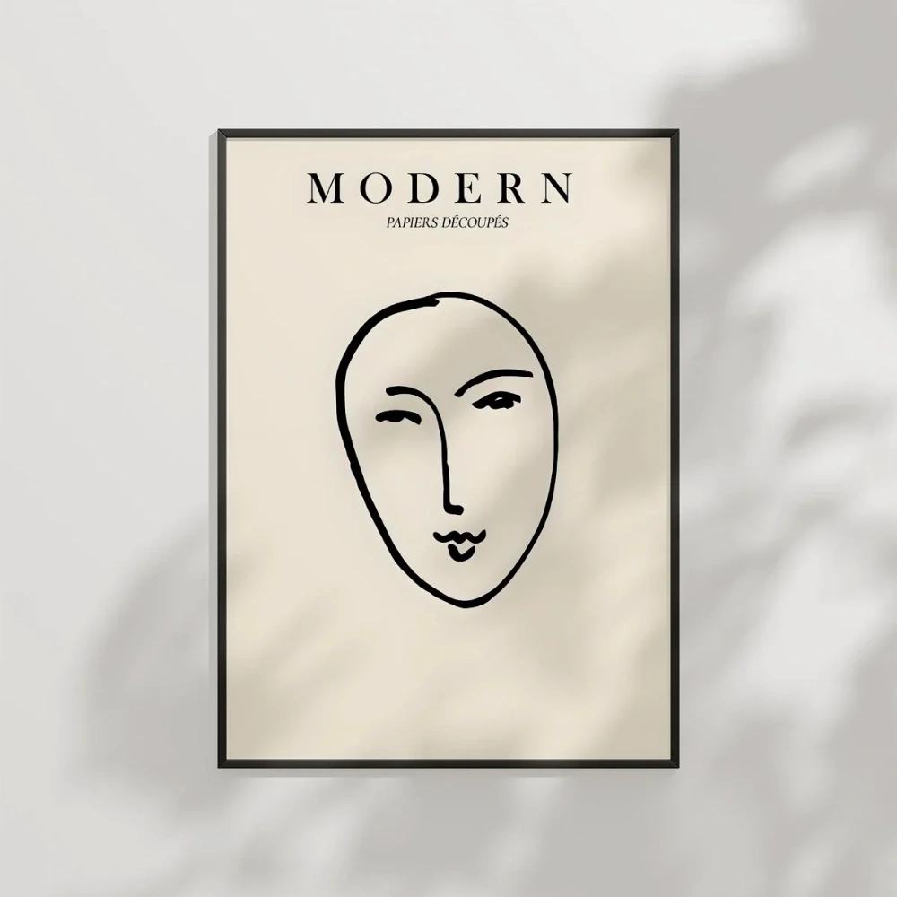 Tek Çizgide Yüz Poster