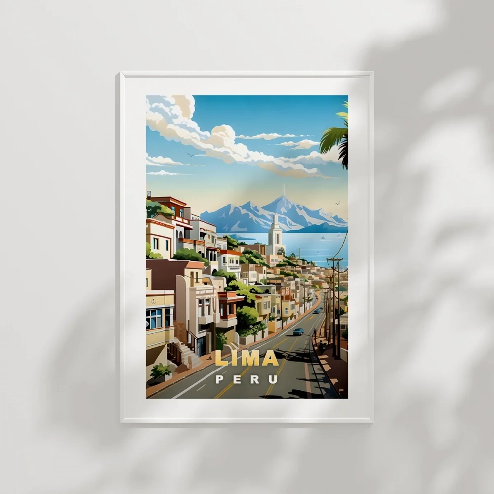 Tropikal Lima Sokakları Dekoratif Poster