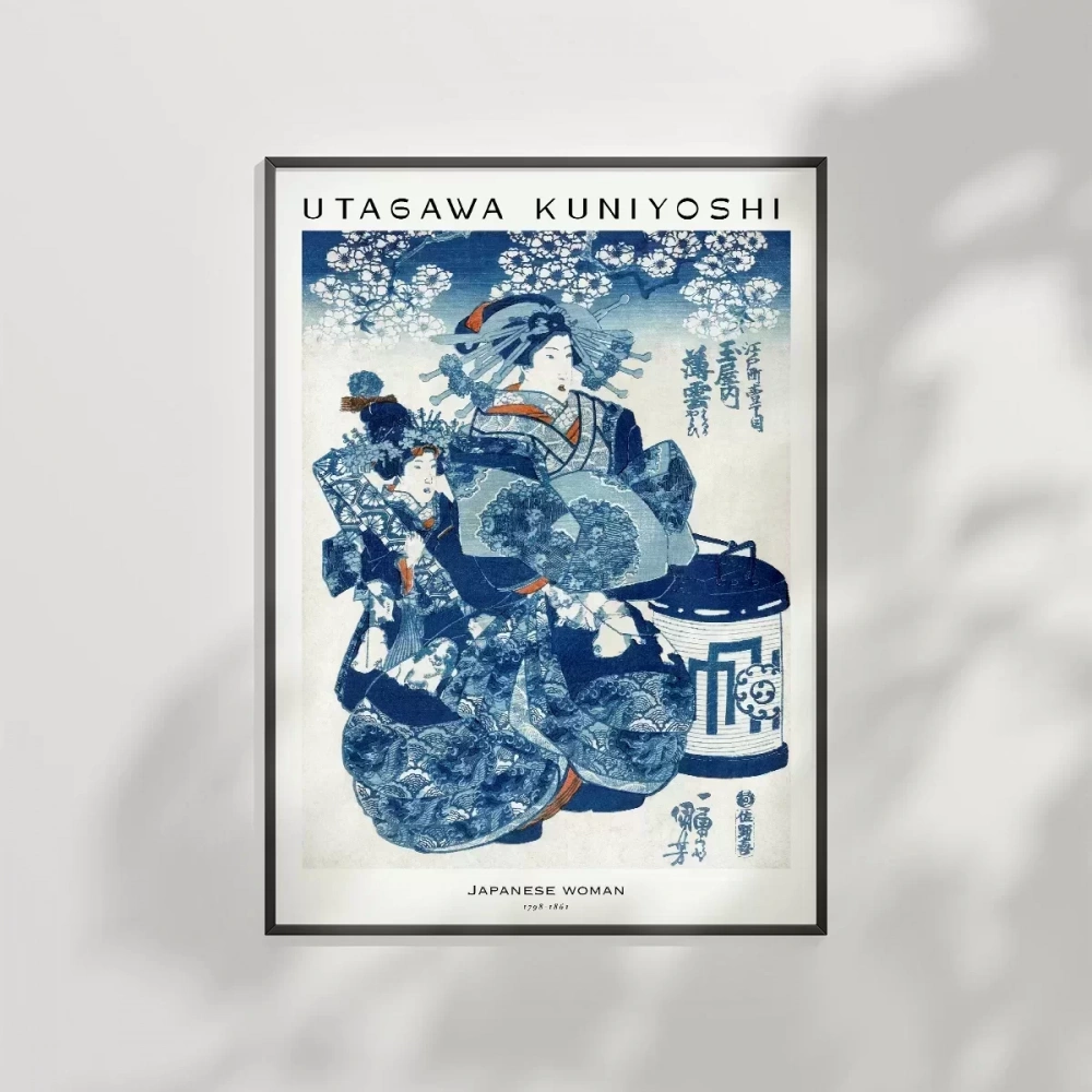 Utagawa Kuniyoshi Japon Kadın Poster