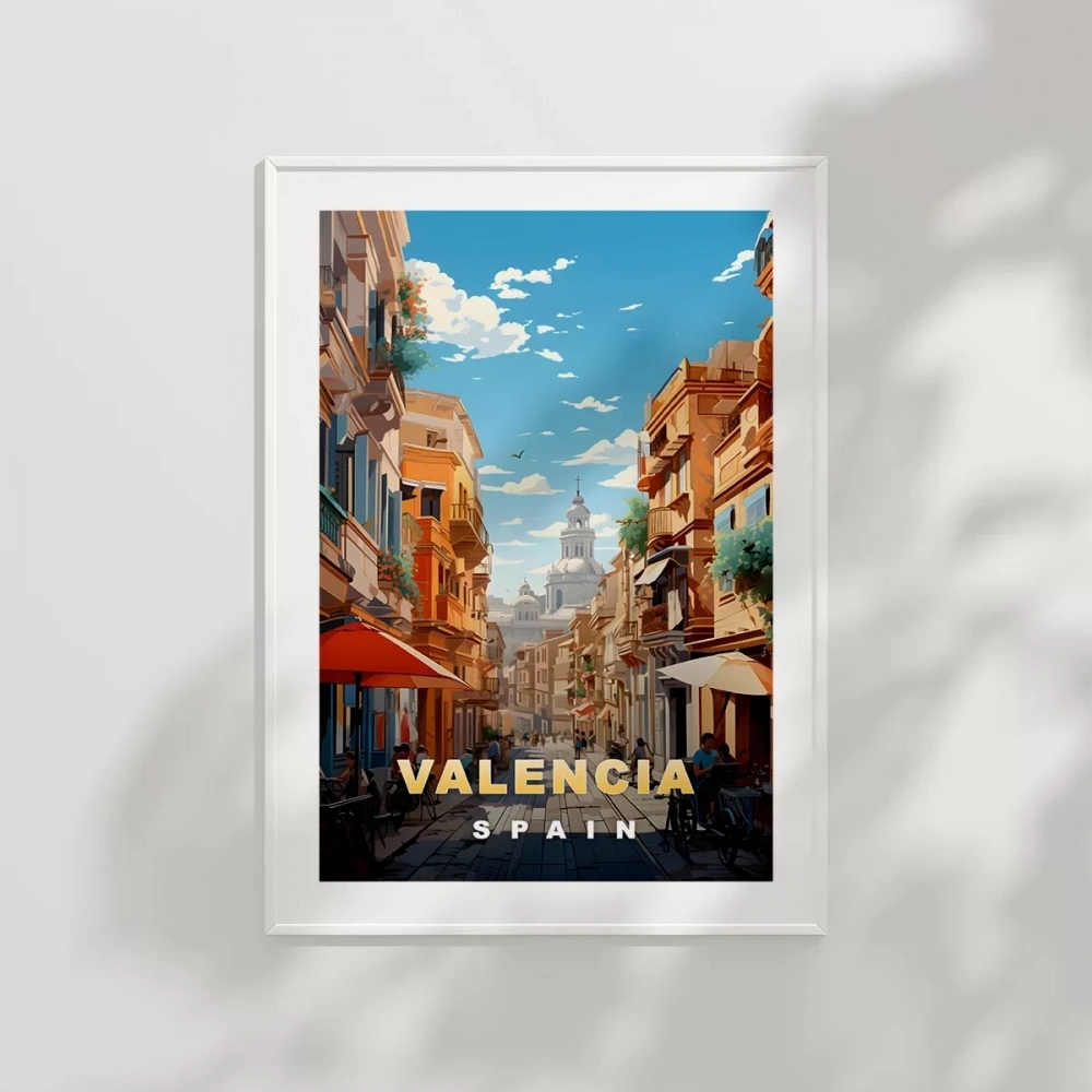 Valencia’nın Zarif ve Canlı Sokakları Poster