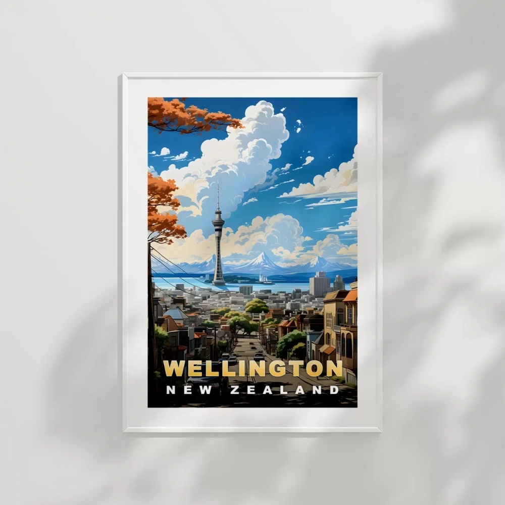 Wellington Skyline New Zealand Poster