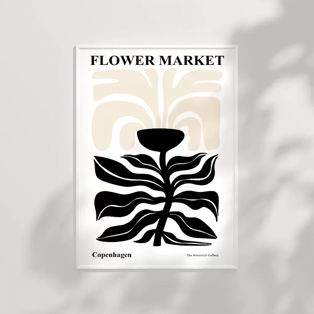 White Copenhagen Flower Poster