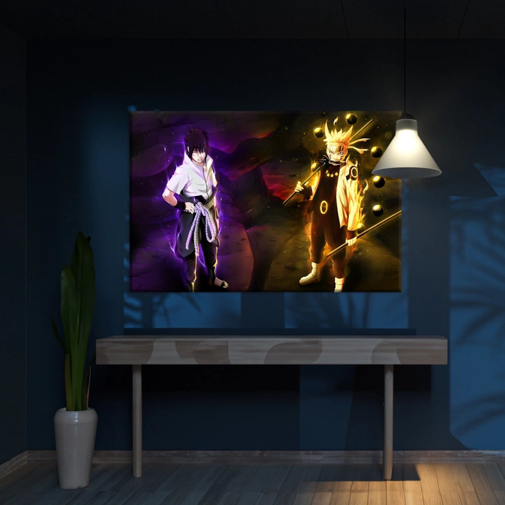 Naruto Ve Sasuke Kanvas Tablo