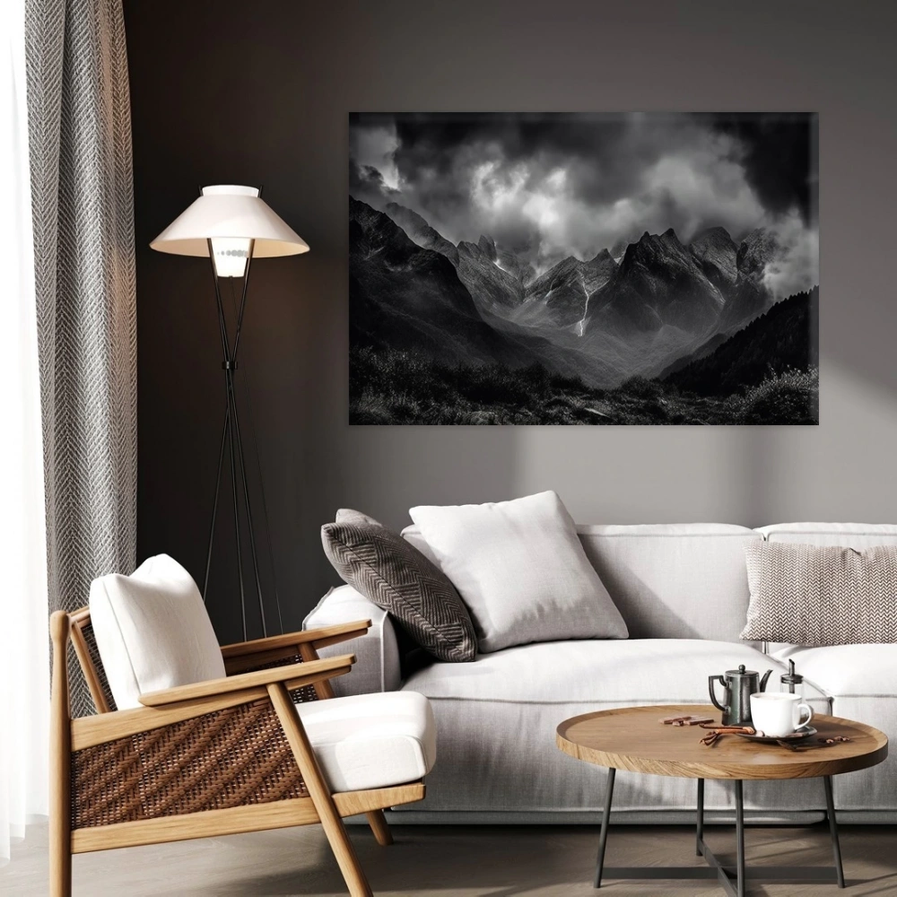 Dağların Arasında Kanvas Tablo