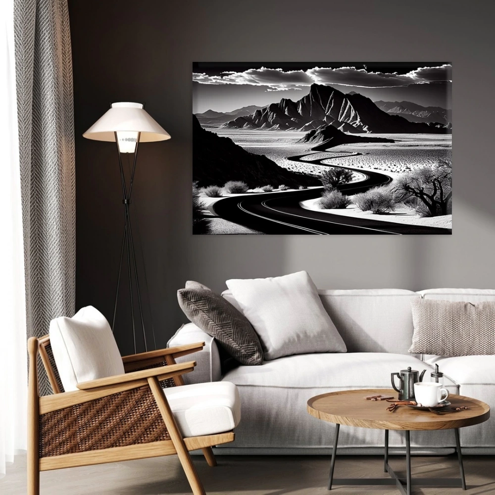 Tepeye Doğru Kanvas Tablo