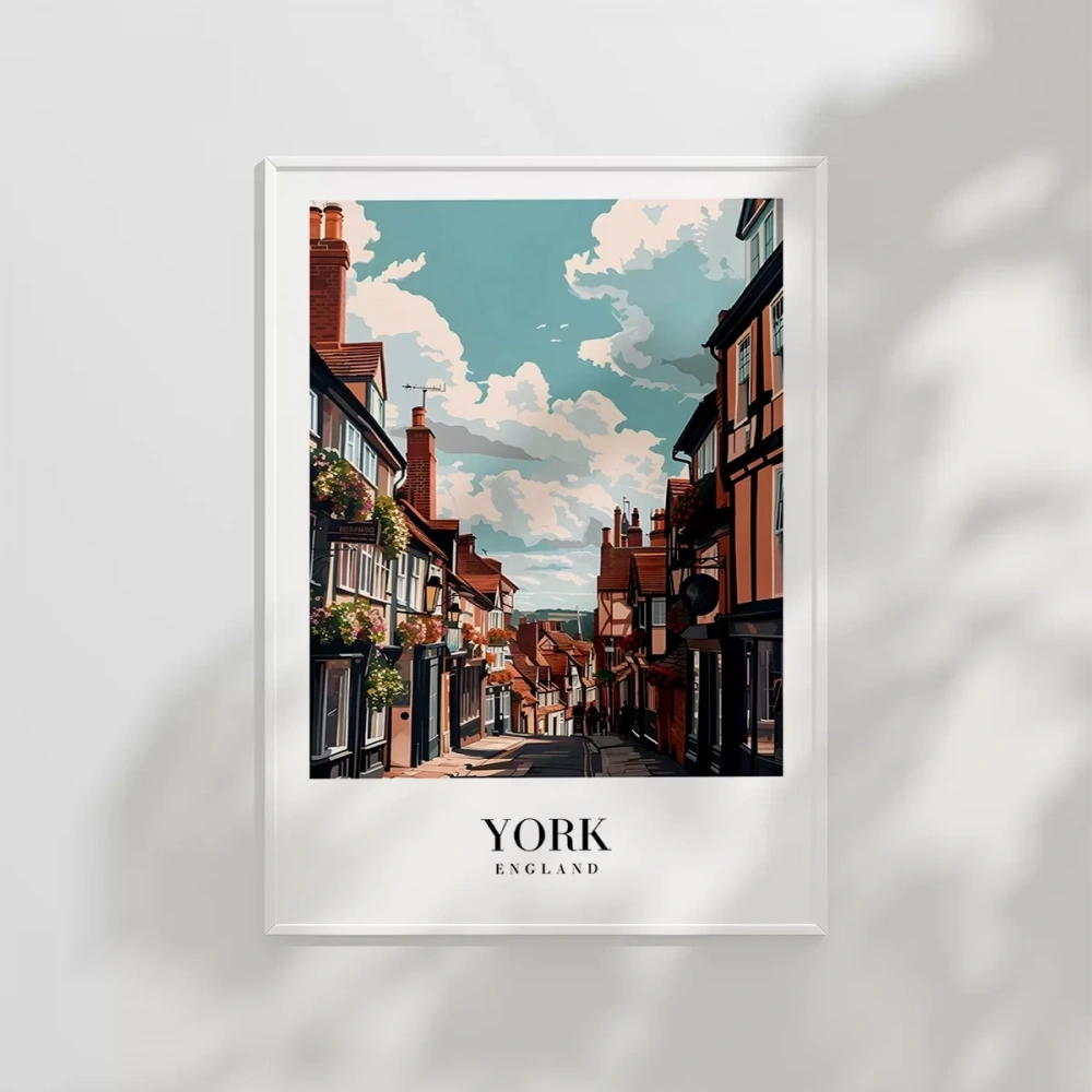 York Tarihi Sokakları Poster