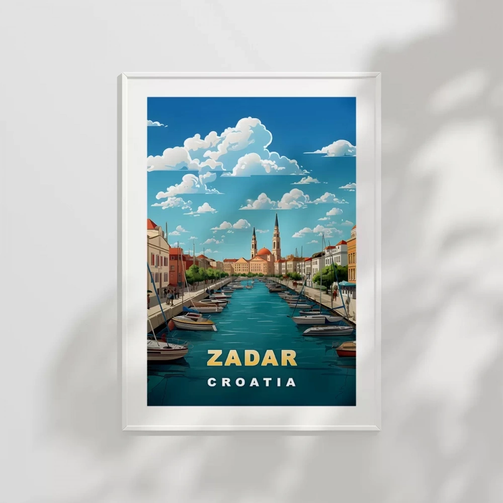 Zadar Hırvatistan Kıyı Manzarası Poster