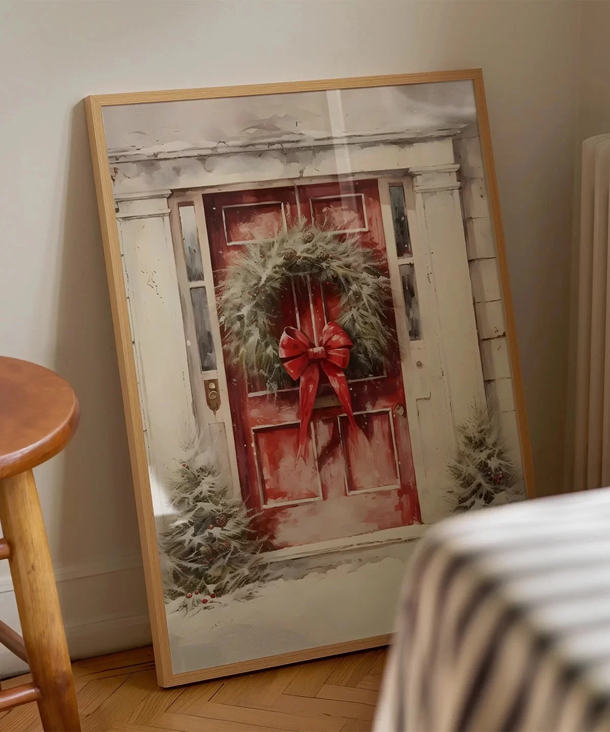 Çerçevesiz Poster Yılbaşı Çelengi