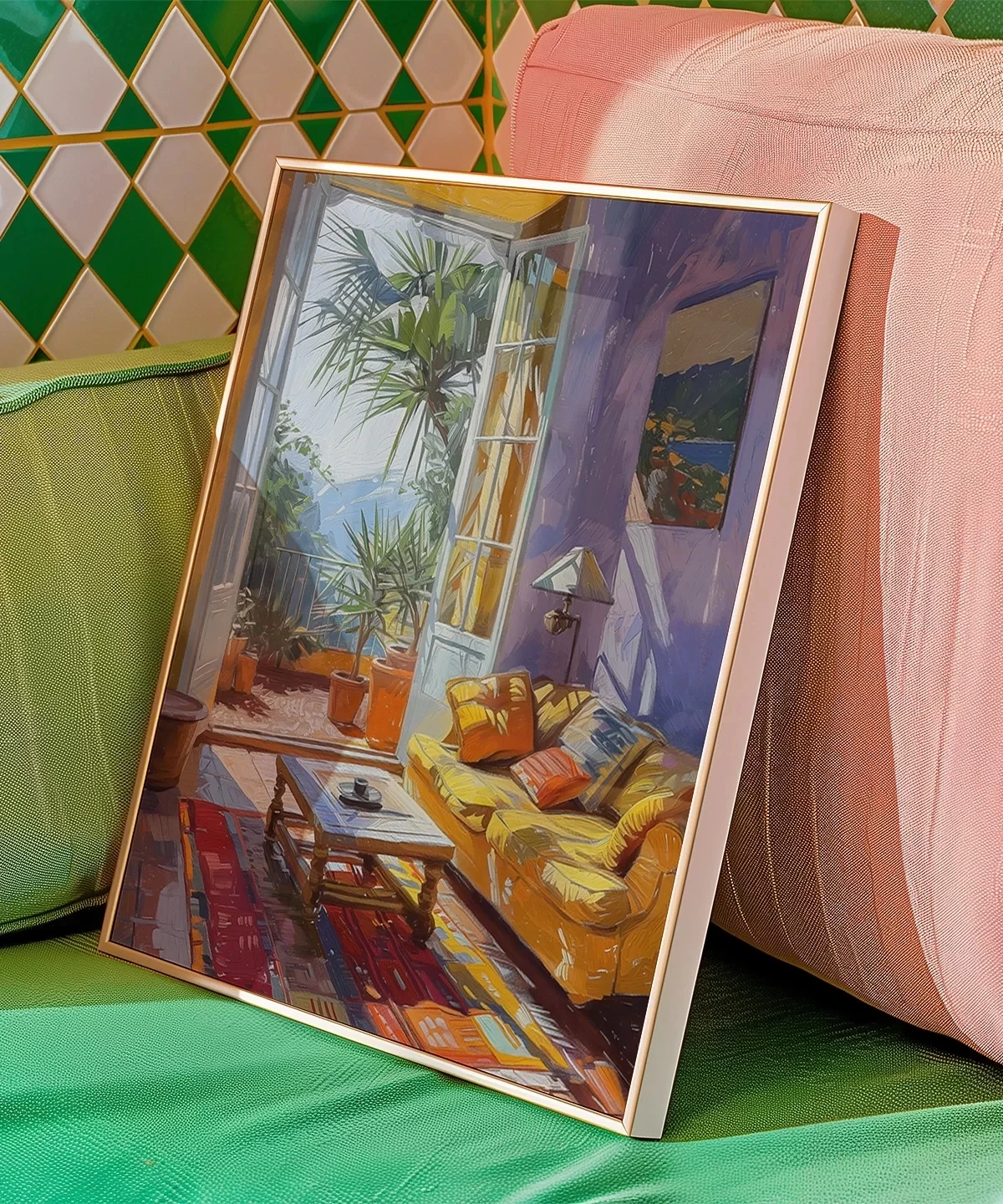 Çerçevesiz Poster Akdeniz İç Mekânları