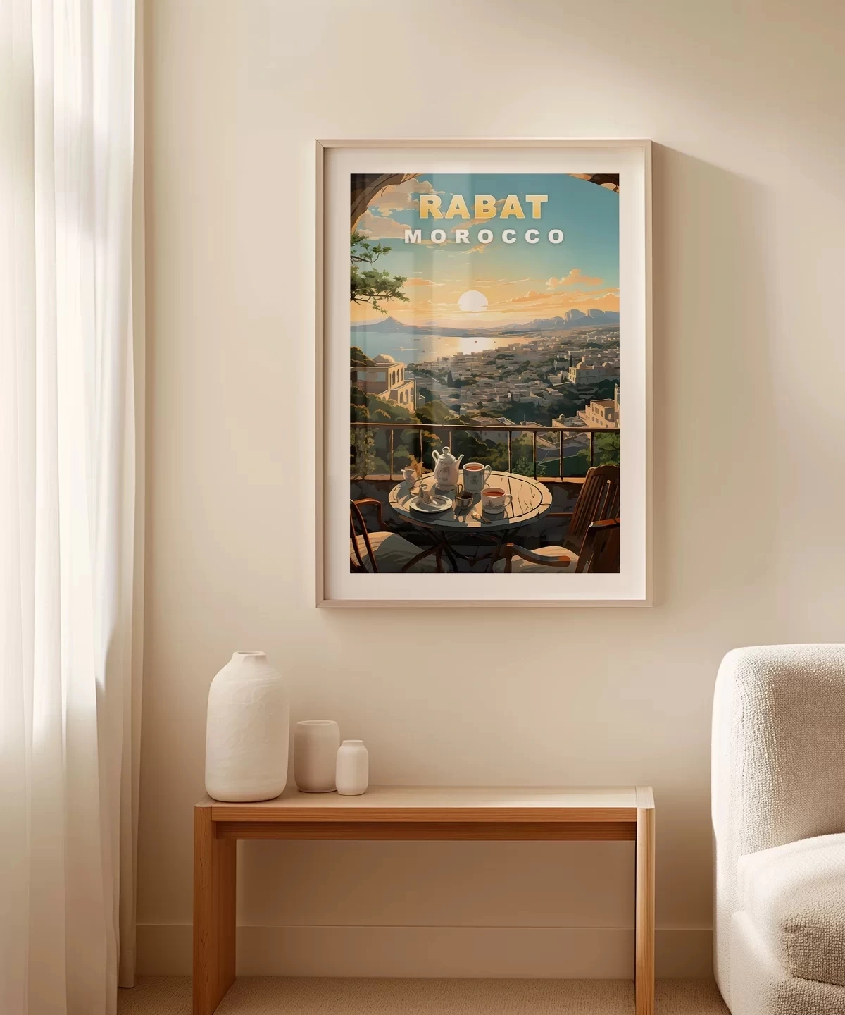 Çerçevesiz Poster Rabat Teras Manzarası