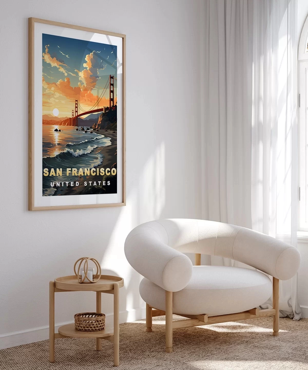 Çerçevesiz Poster San Francisco Gün Batımı