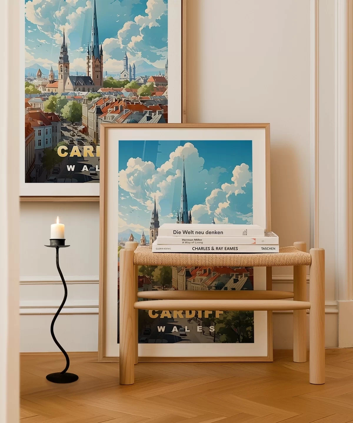 Çerçevesiz Poster Cardiff Manzarası Galler Sanatsal