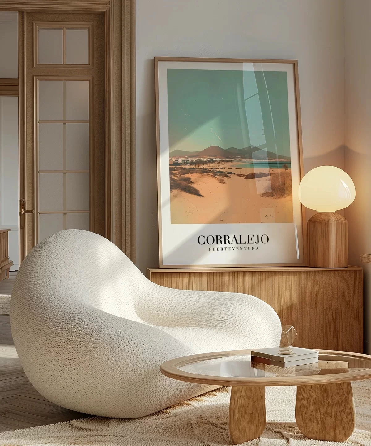 Çerçevesiz Poster Corralejo Plaj Manzarası ve Doğa