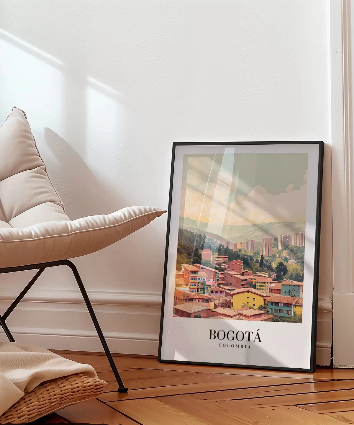 Çerçevesiz Poster Bogotánın Renkli Çatıları