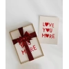 Love You More Kalp Motifli Poster
