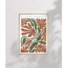Art Nouveau Esintili Çiçekler Poster