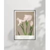 Ogawa Kazumasa Beyaz Süsen Poster